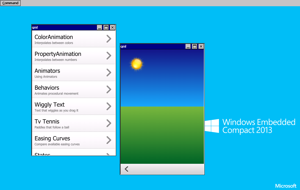 Running Qt Animation Application