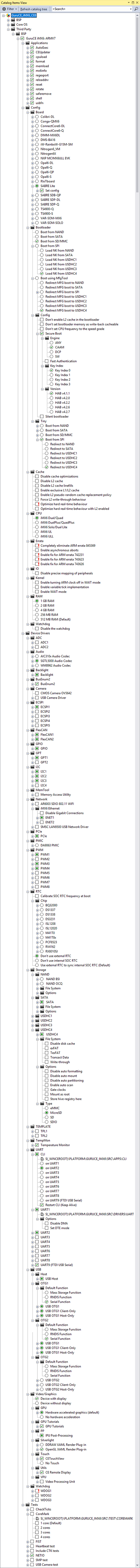 iMX6 Catalog - BSP Options